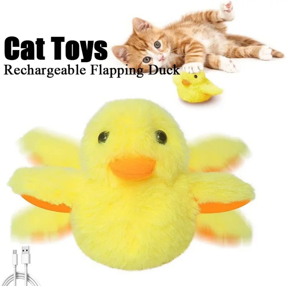 Interactive Rechargeable Flapping Duck Cat Toy from MotivePets for pet comfort, care and everyday use