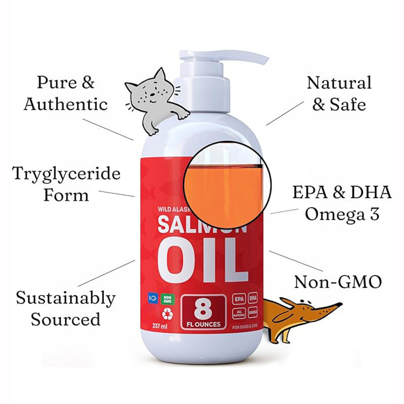 Premium Salmon Fish Oil for Cats & Dogs from MotivePets for pet comfort, care and everyday use