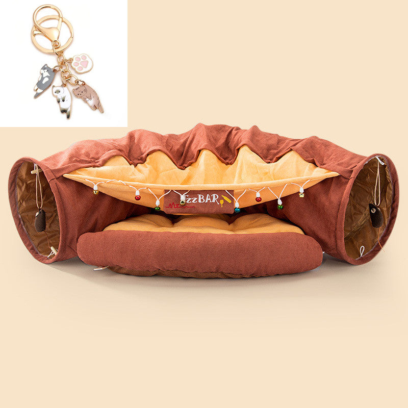 Collapsible Durable Washable Cat Tunnel Bed from MotivePets for pet comfort, care and everyday use