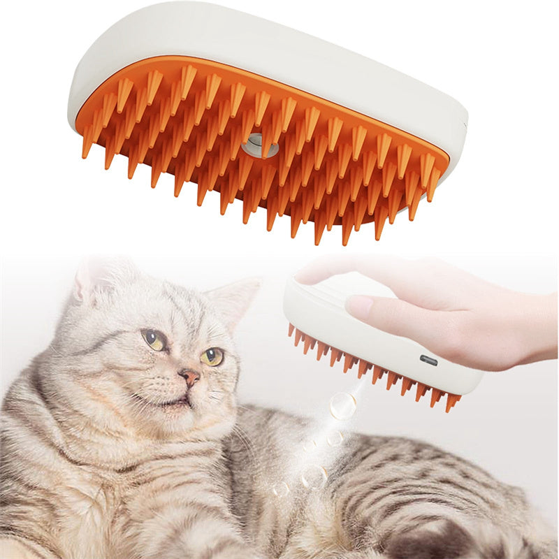 3-in-1 Electric Steamy Pet Brush from MotivePets for pet comfort, care and everyday use