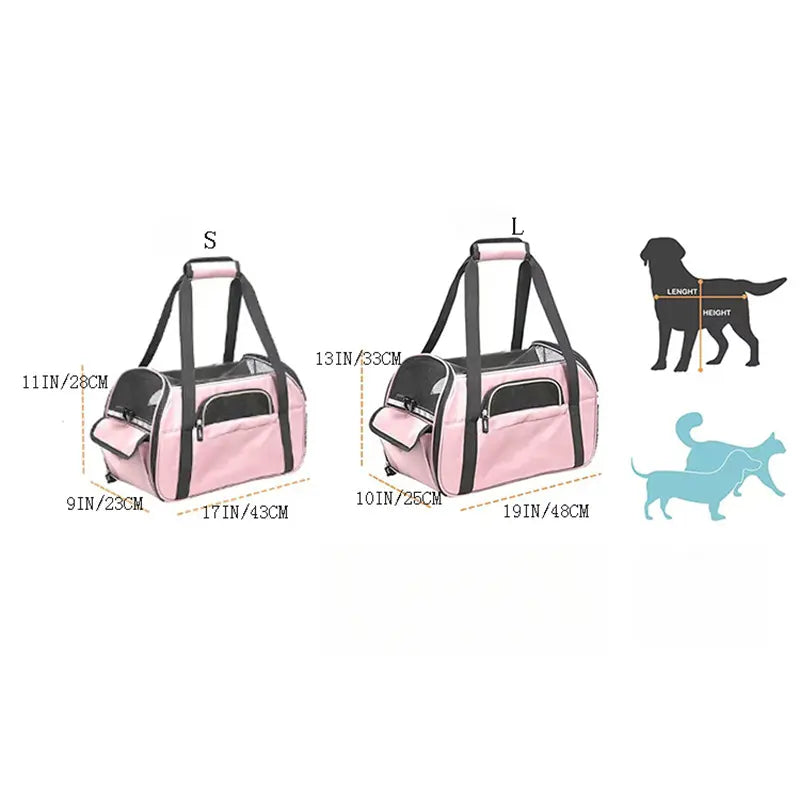 Portable Cat Carrier - Soft-Sided, Breathable Travel Bag for Cats & Small Dogs from MotivePets for pet comfort, care and everyday use