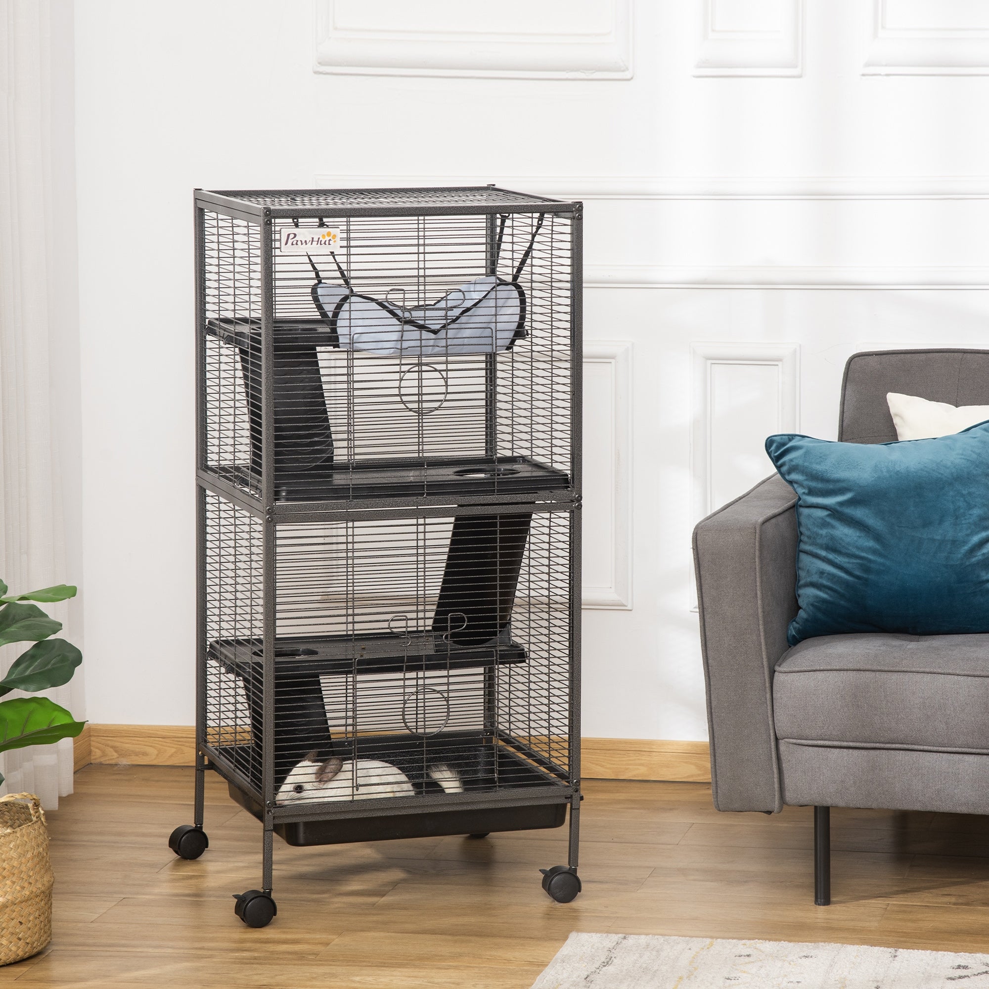 Metal Small Animal Cage Rolling Big Ferret Cage from MotivePets for pet comfort, care and everyday use