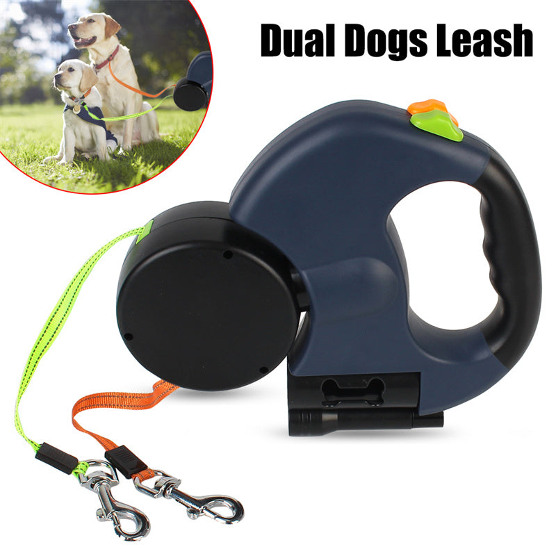 Reflective Dual Retractable Dog Leash with Lights from MotivePets for pet comfort, care and everyday use
