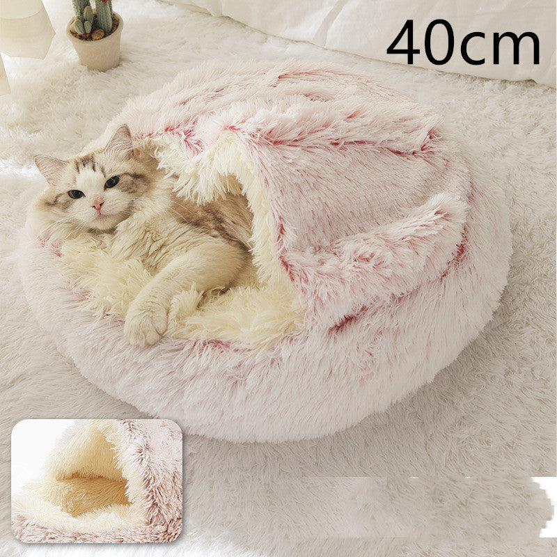 2-in-1 Ultra-Plush Round Cave Bed from MotivePets for pet comfort, care and everyday use