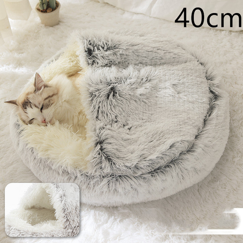 2-in-1 Ultra-Plush Round Cave Bed from MotivePets for pet comfort, care and everyday use