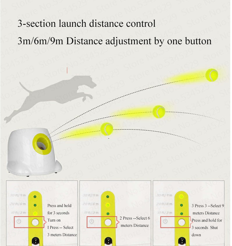 Dog Pet Automatic Interactive Ball Launcher from MotivePets for pet comfort, care and everyday use