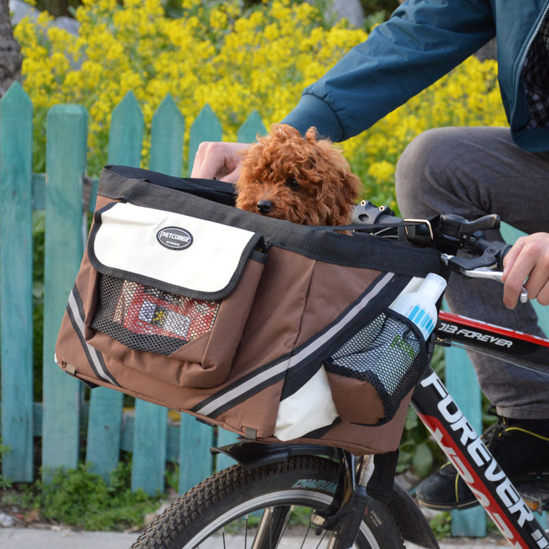 Detachable Bicycle Pet Carrier Basket from MotivePets for pet comfort, care and everyday use