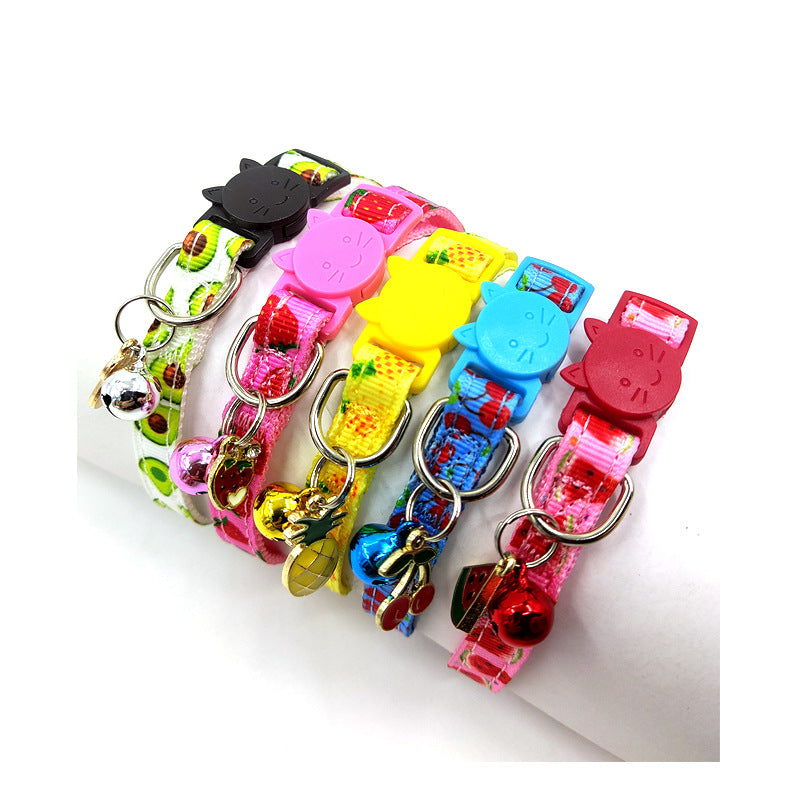 Printed Breakaway Cat Collar with Bell from MotivePets for pet comfort, care and everyday use