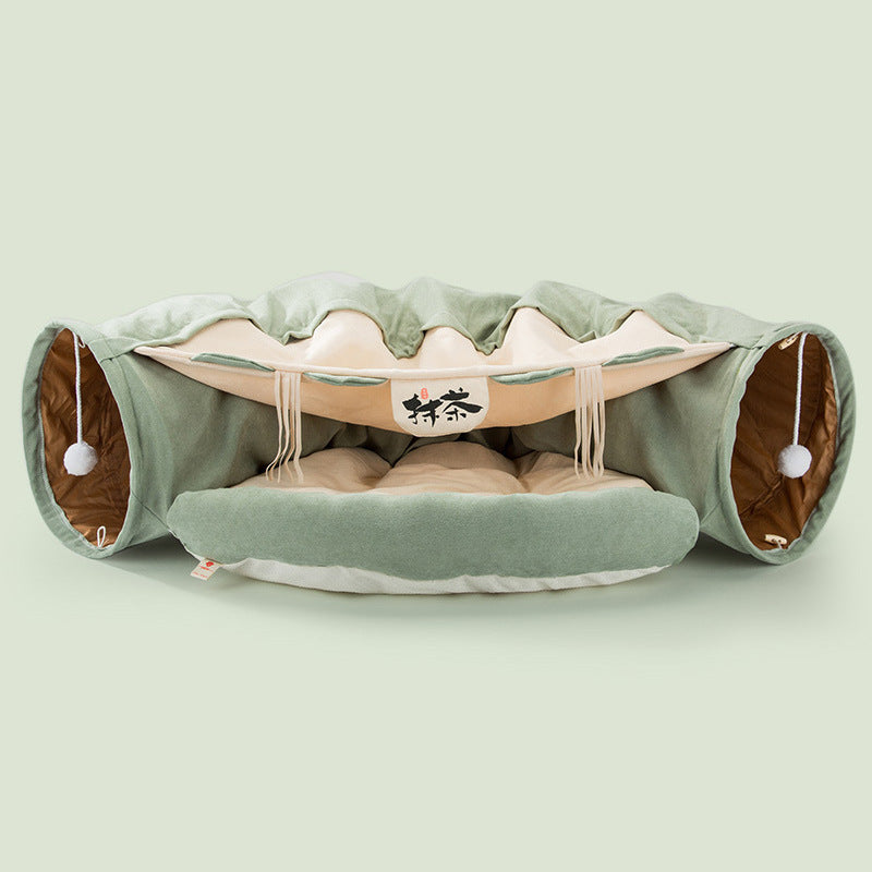 Collapsible Durable Washable Cat Tunnel Bed from MotivePets for pet comfort, care and everyday use