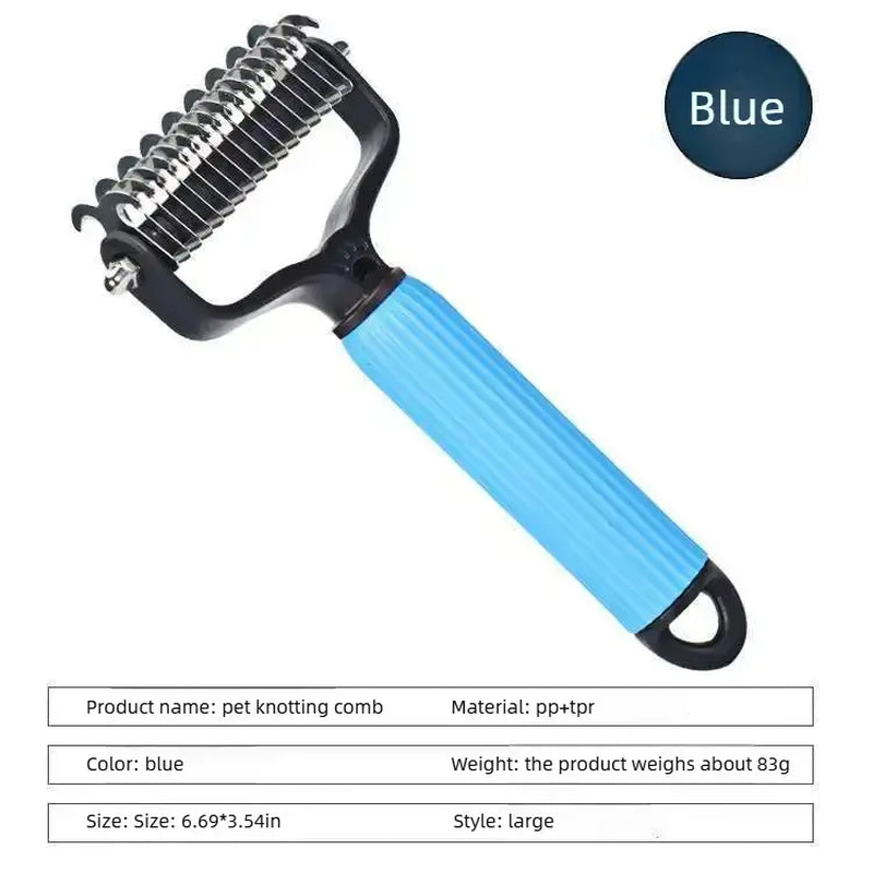 Pet Detangling Comb - Double-Sided Stainless Steel, All Coat Types from MotivePets for pet comfort, care and everyday use