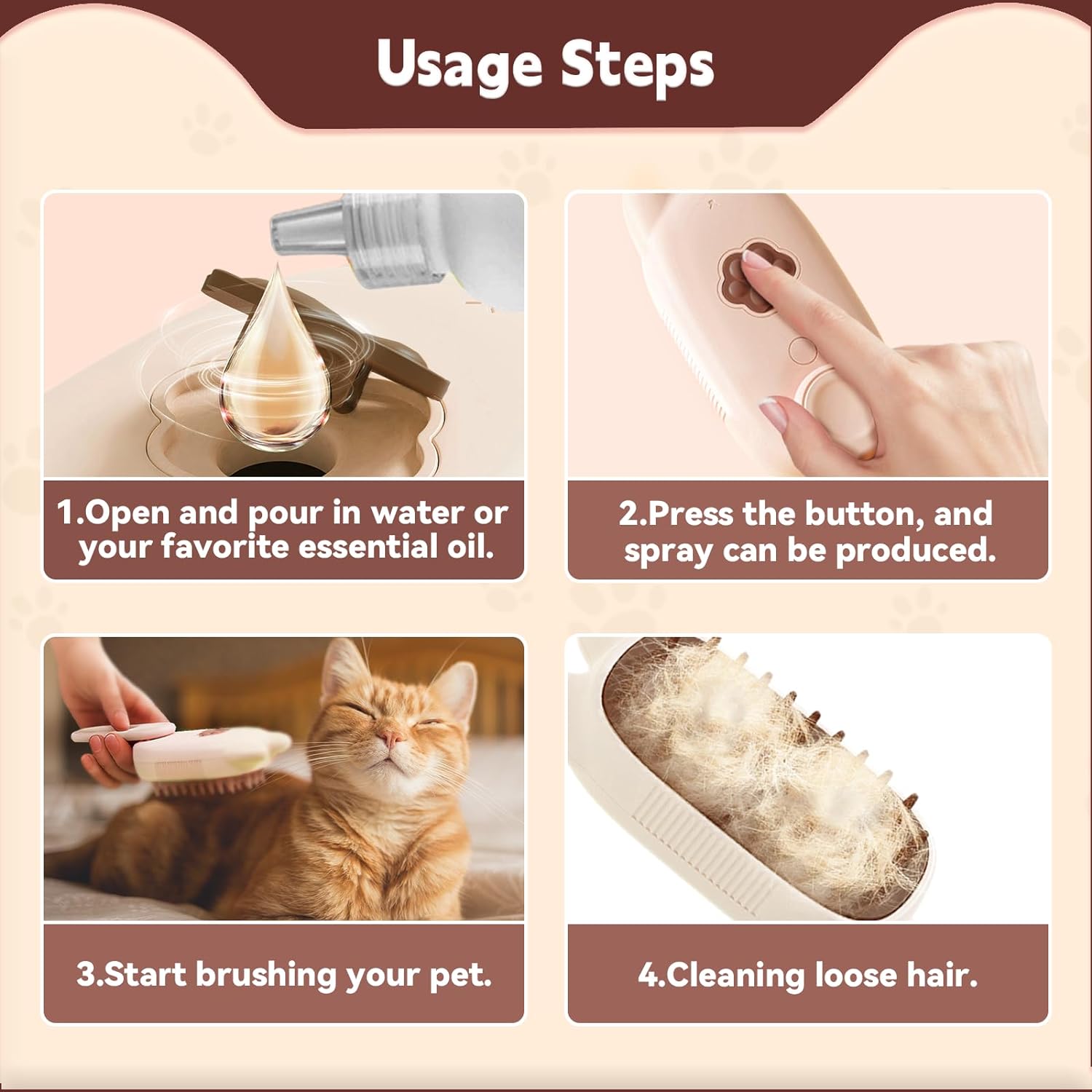 Premium Steamy Grooming Comb from MotivePets for pet comfort, care and everyday use