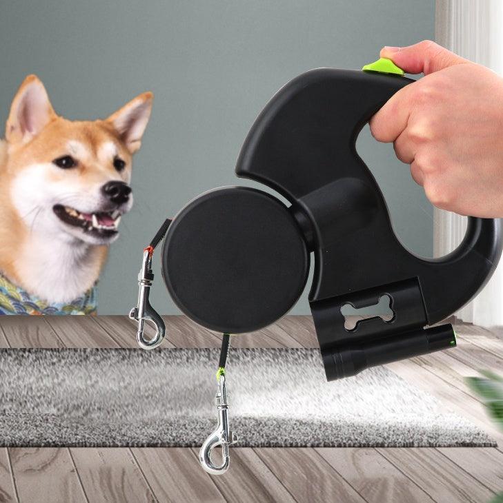 Reflective Dual Retractable Dog Leash with Lights from MotivePets for pet comfort, care and everyday use