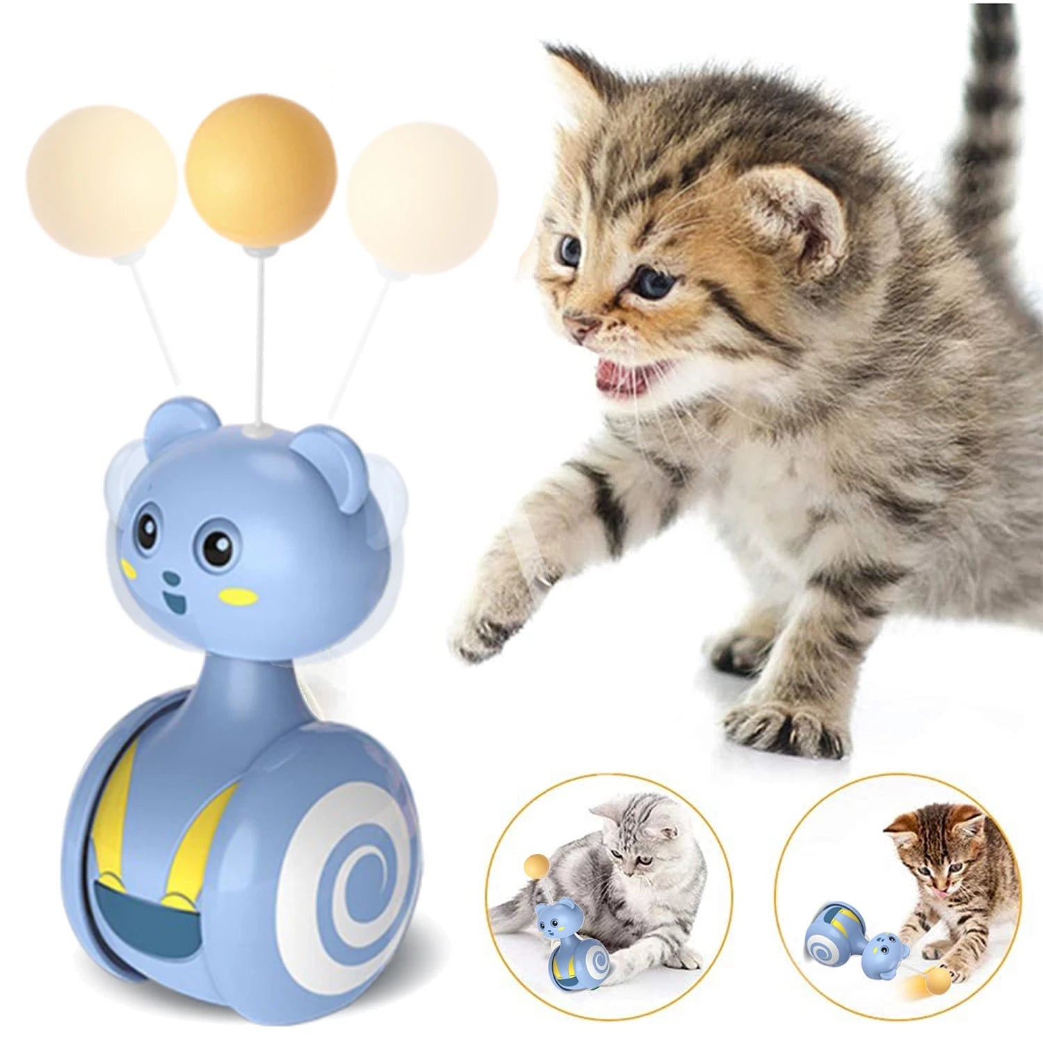Interactive Tumbler Balance Toy from MotivePets for pet comfort, care and everyday use
