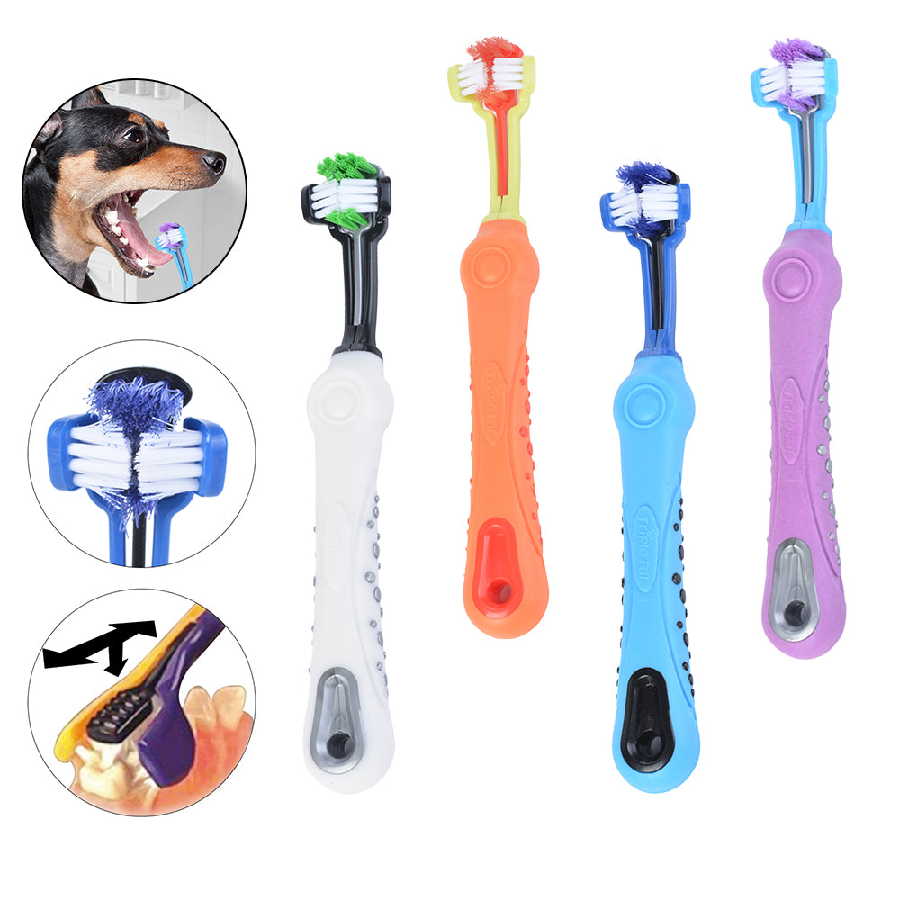Three Sided Pet Toothbrush from MotivePets for pet comfort, care and everyday use