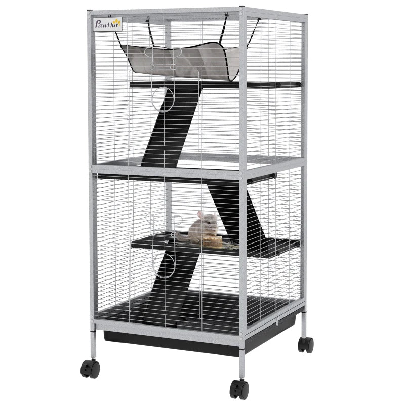 PawHut Rolling Small Animal Cage with Hammock from MotivePets for pet comfort, care and everyday use