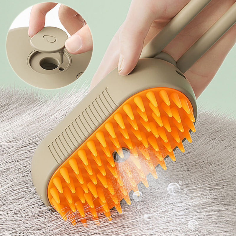 3-in-1 Electric Steamy Pet Brush from MotivePets for pet comfort, care and everyday use