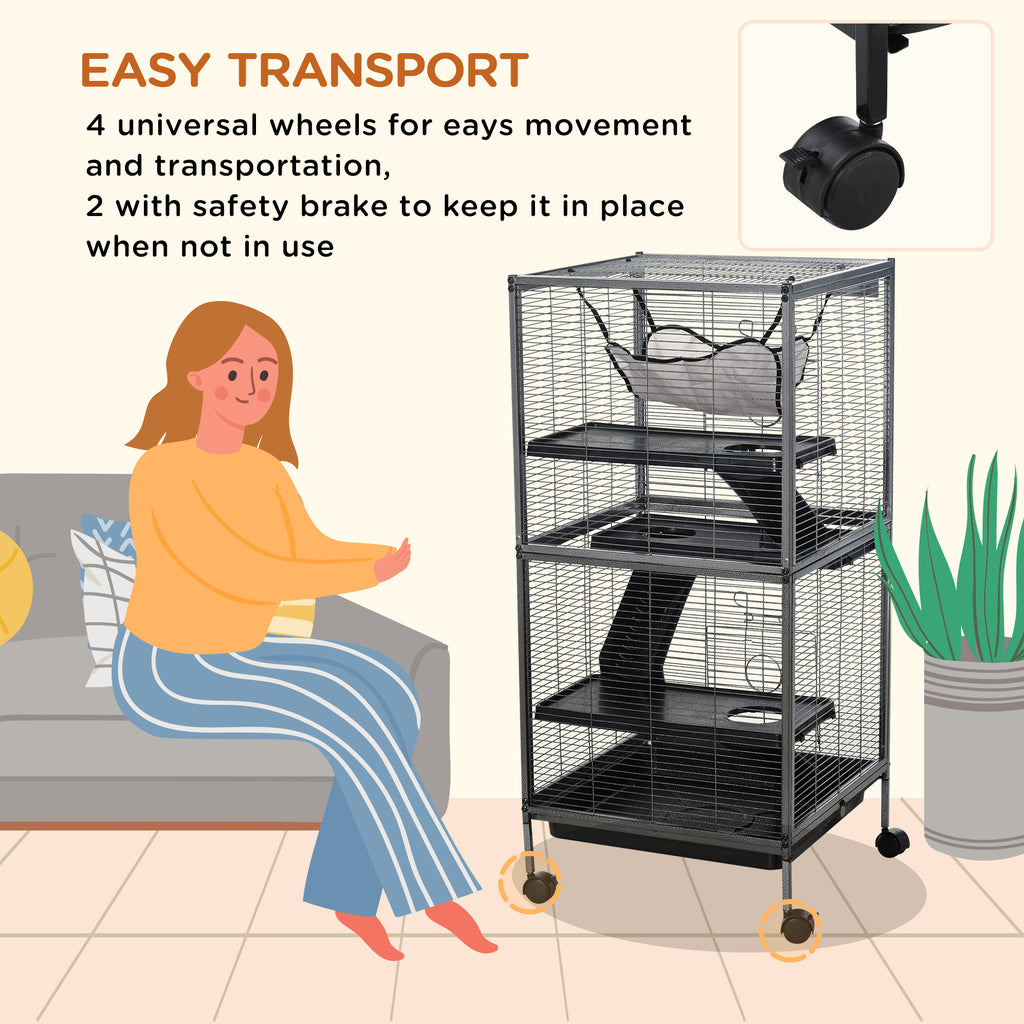 Metal Small Animal Cage Rolling Big Ferret Cage from MotivePets for pet comfort, care and everyday use
