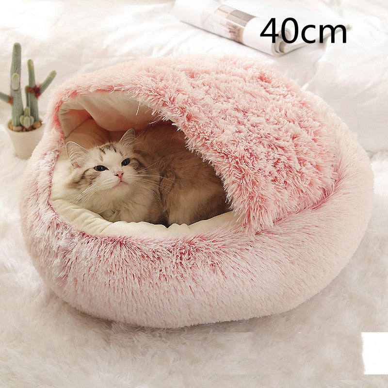 2-in-1 Ultra-Plush Round Cave Bed from MotivePets for pet comfort, care and everyday use