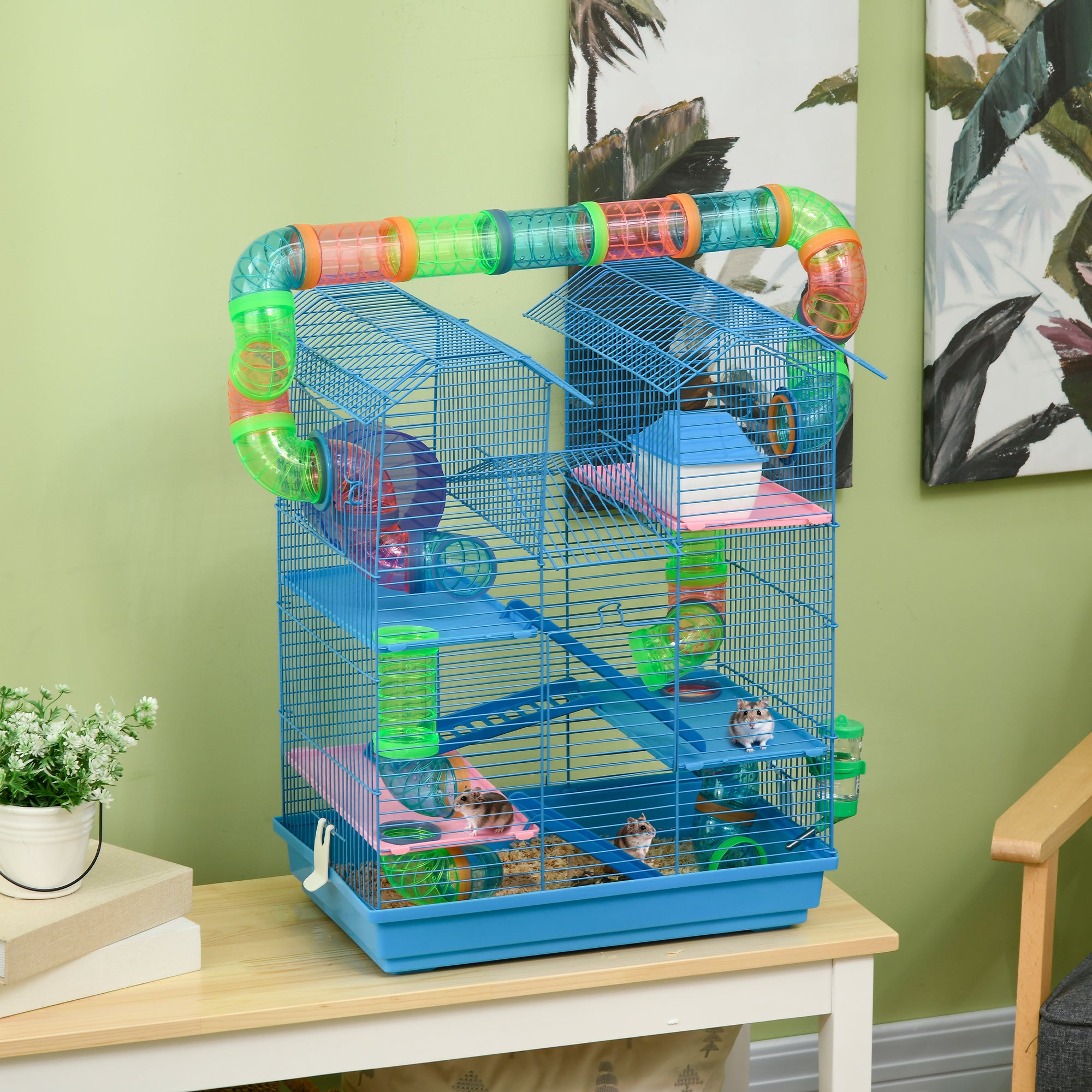 Hamster Cage, 5 Tier Carrier Habitat from MotivePets for pet comfort, care and everyday use