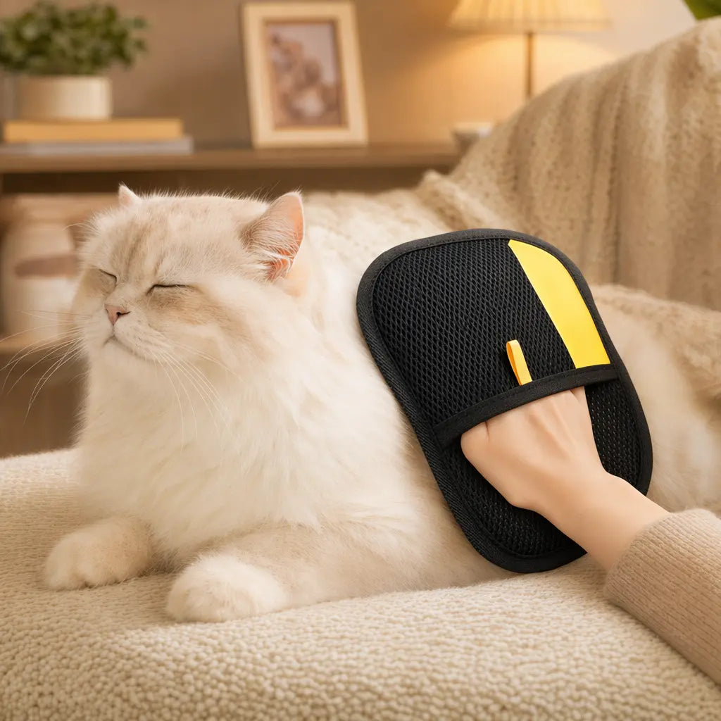 Pet Hair Remover Glove - Anti-Static, Reusable & Machine Washable from MotivePets for pet comfort, care and everyday use