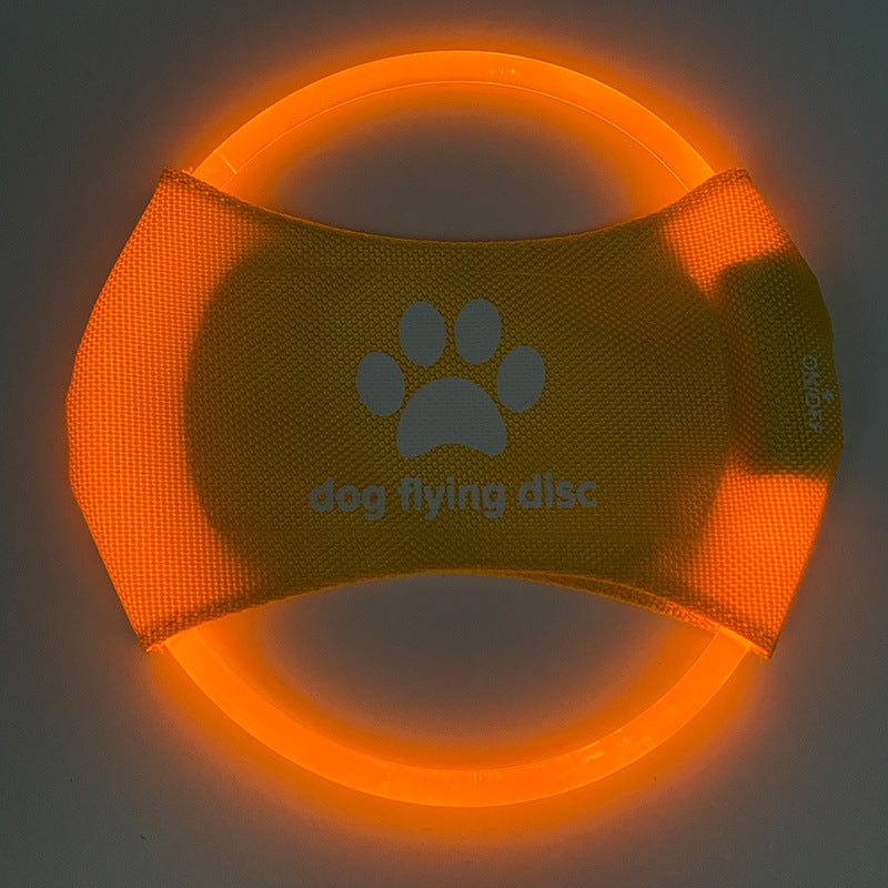 LED Flying Disc for Dogs - Glowing Natural Rubber Frisbee, USB Rechargeable from MotivePets for pet comfort, care and everyday use