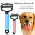Pet Detangling Comb - Double-Sided Stainless Steel, All Coat Types from MotivePets for pet comfort, care and everyday use