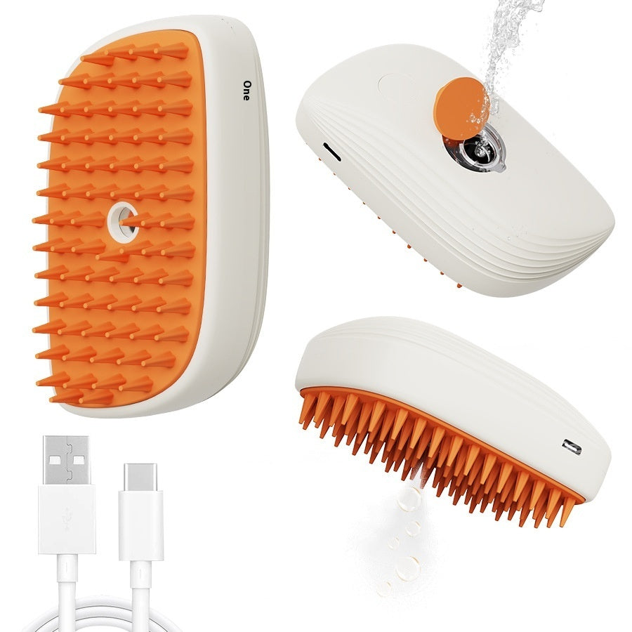 3-in-1 Electric Steamy Pet Brush from MotivePets for pet comfort, care and everyday use
