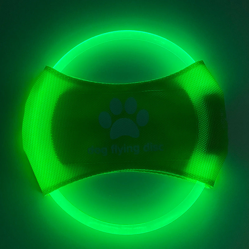 LED Flying Disc for Dogs - Glowing Natural Rubber Frisbee, USB Rechargeable from MotivePets for pet comfort, care and everyday use