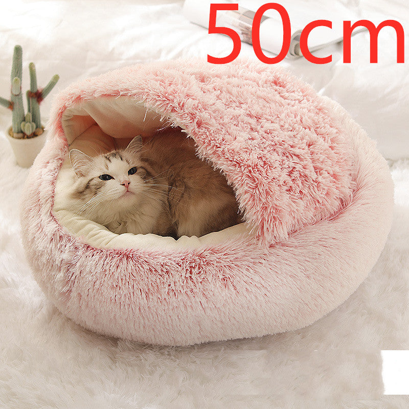 2-in-1 Ultra-Plush Round Cave Bed from MotivePets for pet comfort, care and everyday use