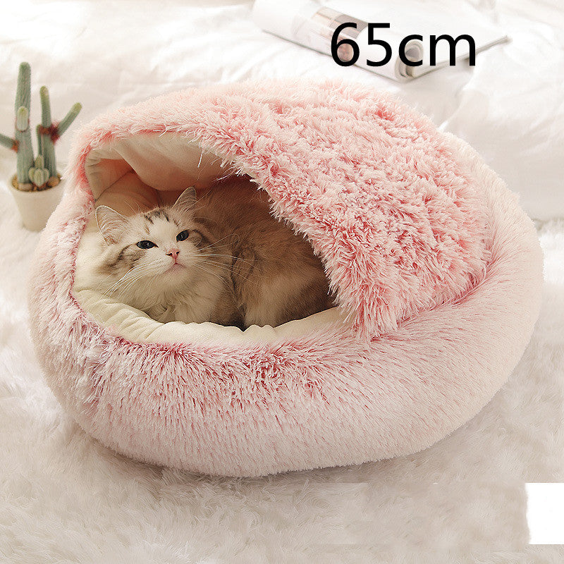 2-in-1 Ultra-Plush Round Cave Bed from MotivePets for pet comfort, care and everyday use