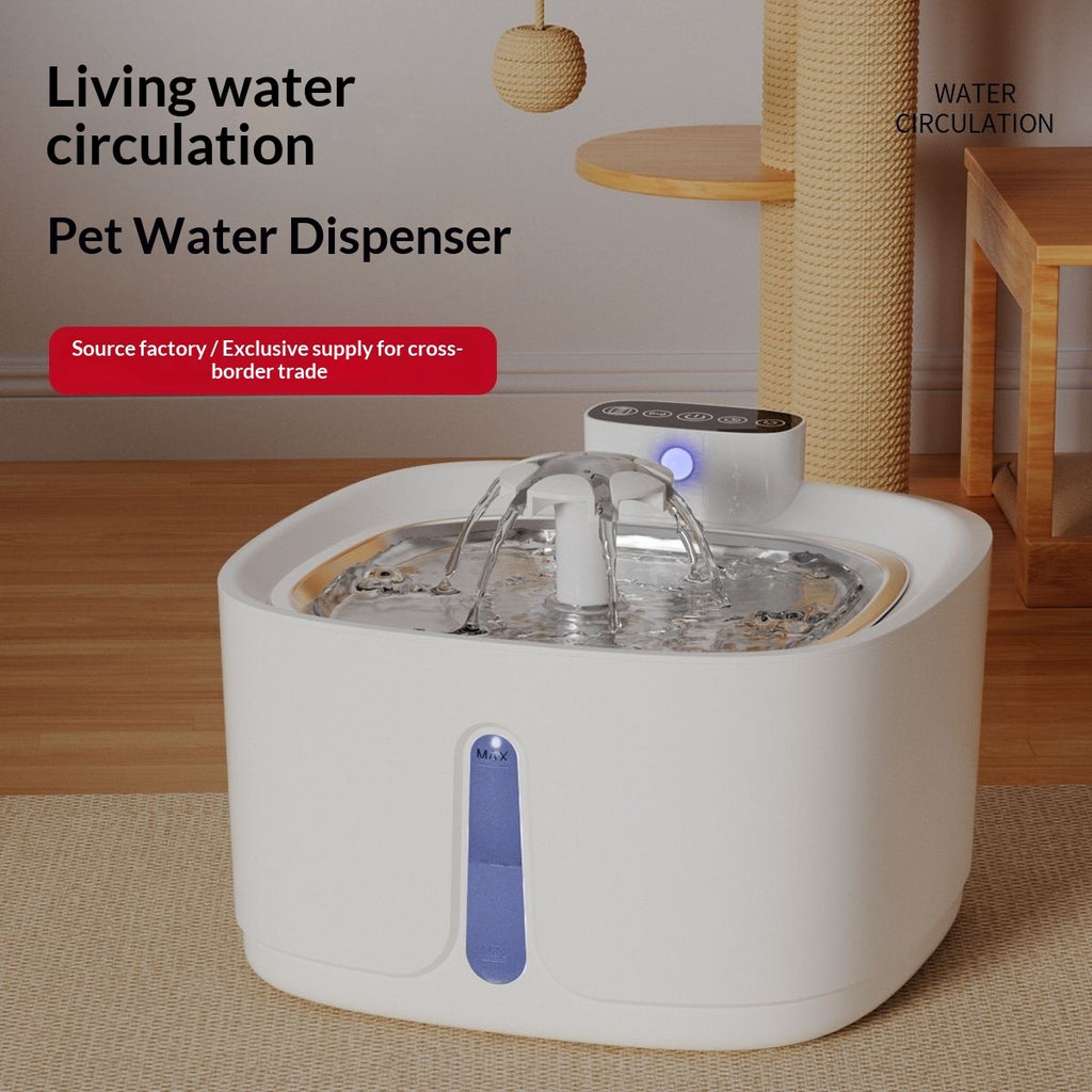 Smart Wireless Stainless Steel Water Fountain from MotivePets for pet comfort, care and everyday use