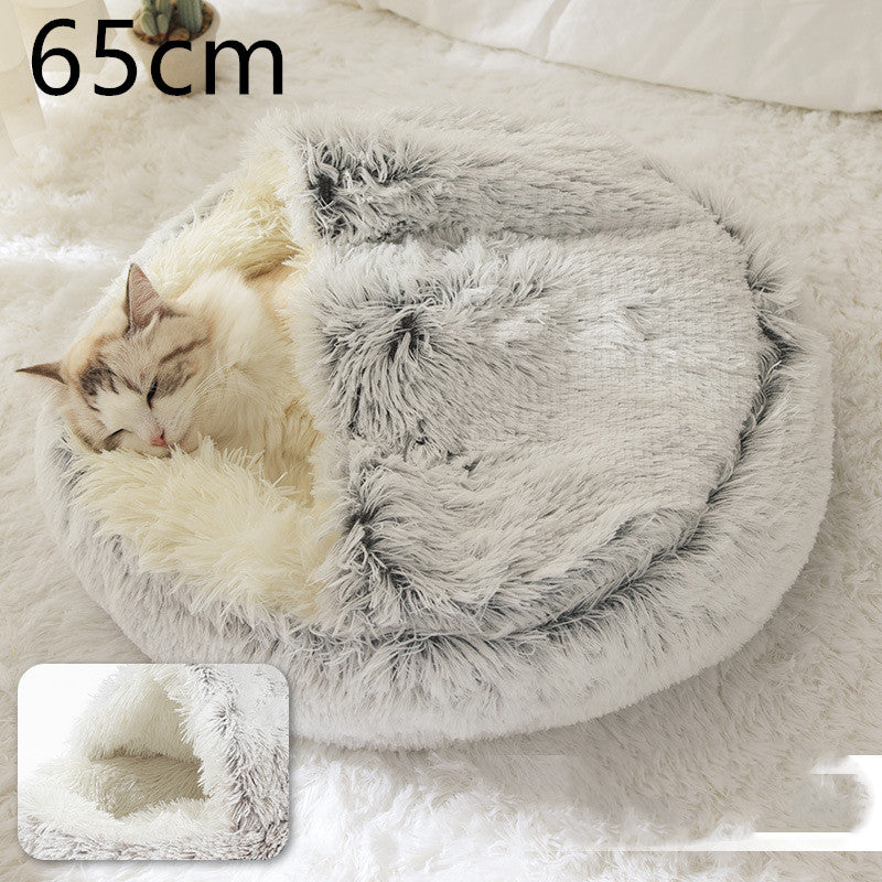 2-in-1 Ultra-Plush Round Cave Bed from MotivePets for pet comfort, care and everyday use