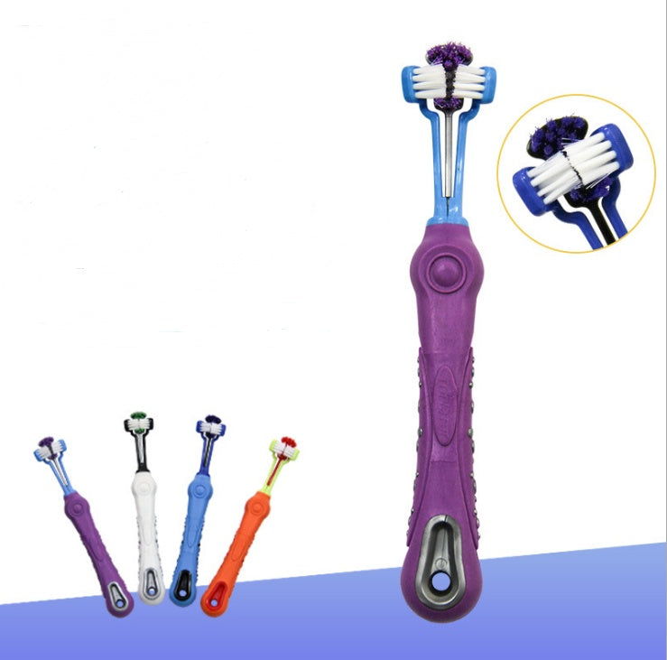 Three Sided Pet Toothbrush from MotivePets for pet comfort, care and everyday use