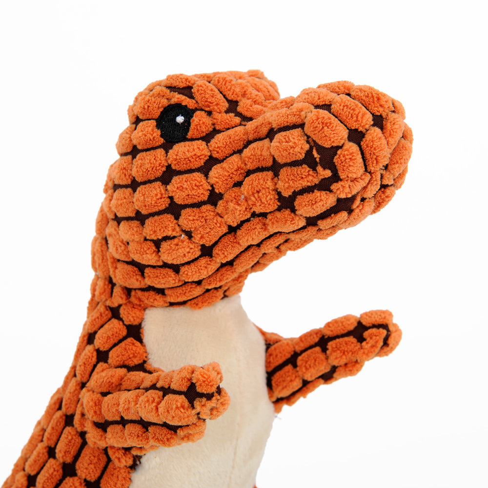 Dinosaur Plush Stuffing Squeaker Dog Toy from MotivePets for pet comfort, care and everyday use