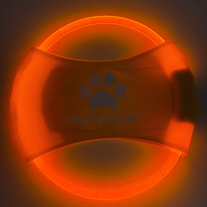 LED Flying Disc for Dogs - Glowing Natural Rubber Frisbee, USB Rechargeable from MotivePets for pet comfort, care and everyday use