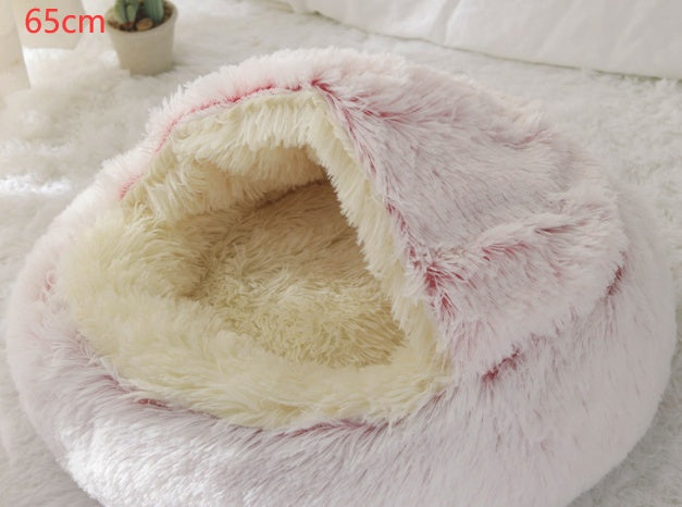2-in-1 Ultra-Plush Round Cave Bed from MotivePets for pet comfort, care and everyday use