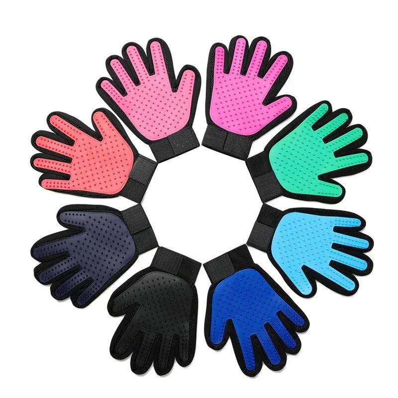 Silicone Pet Grooming Gloves - Gentle Massage, Hair Removal for Cats & Dogs from MotivePets for pet comfort, care and everyday use