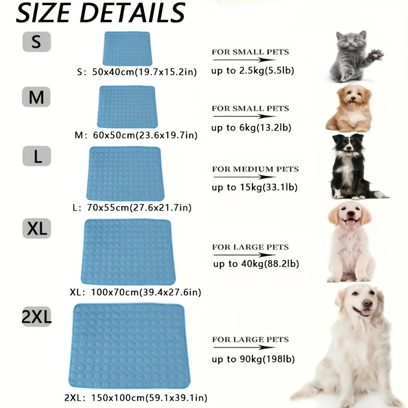 Self-Cooling Pet Mat - Pressure-Activated Cooling Pad for Dogs & Cats, 6 Sizes from MotivePets for pet comfort, care and everyday use