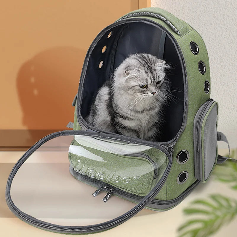 Transparent Pet Carrier Backpack - Breathable Travel Bag for Cats & Small Dogs from MotivePets for pet comfort, care and everyday use