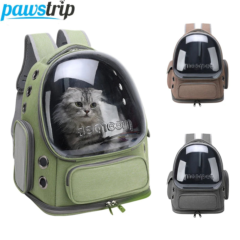 Transparent Pet Carrier Backpack - Breathable Travel Bag for Cats & Small Dogs from MotivePets for pet comfort, care and everyday use
