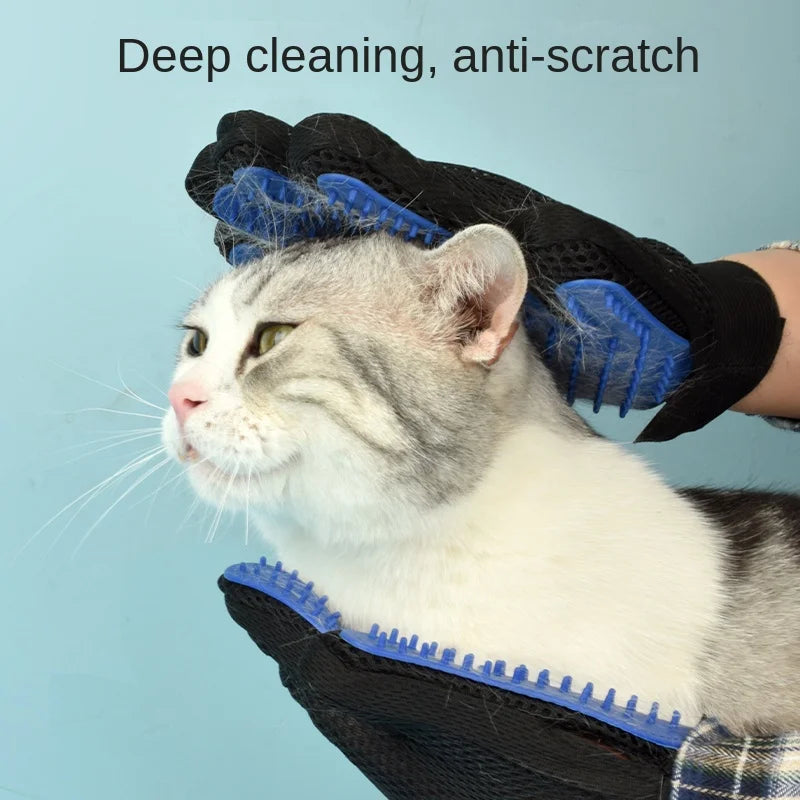Silicone Pet Grooming Gloves - Gentle Massage, Hair Removal for Cats & Dogs from MotivePets for pet comfort, care and everyday use
