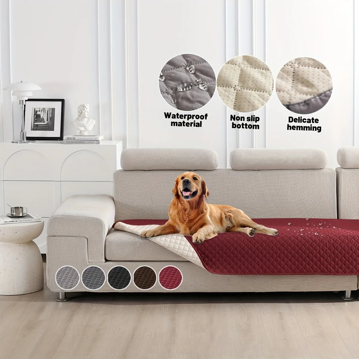 Waterproof Pet Blanket & Bed Cover - Non-Slip PU Mat for Sofa, Car & Furniture, 7 Sizes from MotivePets for pet comfort, care and everyday use