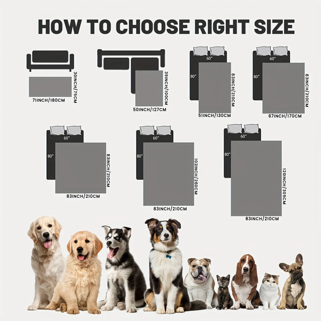 Waterproof Pet Blanket & Bed Cover - Non-Slip PU Mat for Sofa, Car & Furniture, 7 Sizes from MotivePets for pet comfort, care and everyday use