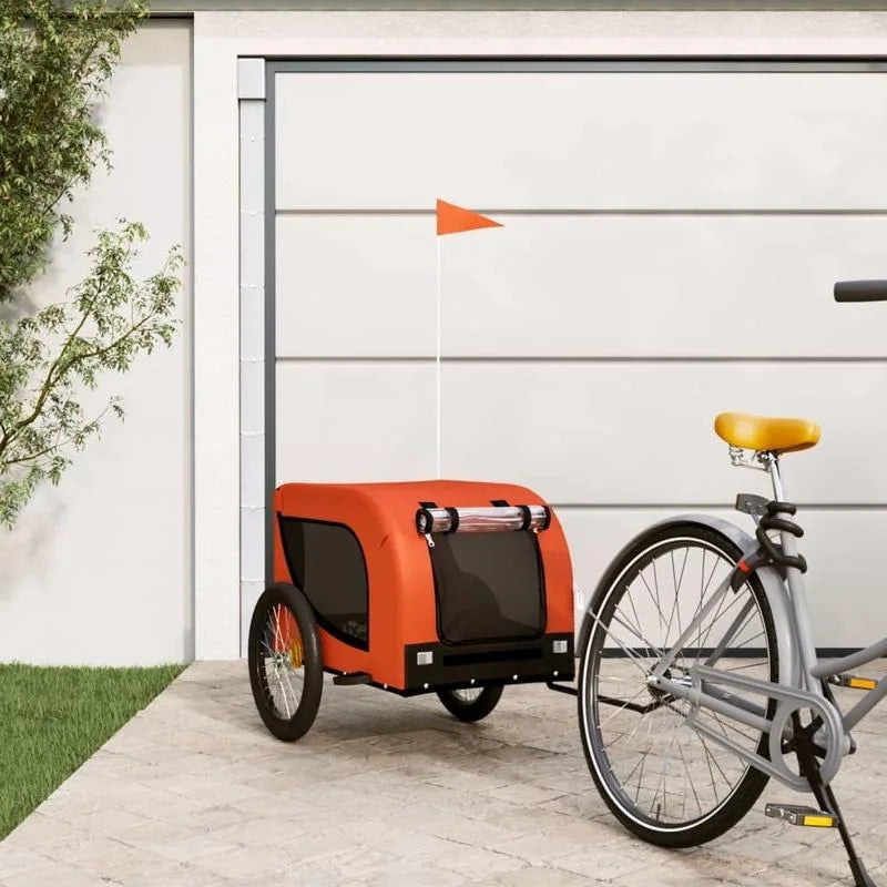 Foldable Pet Bike Trailer - Iron Frame, Oxford Cloth, for Dogs & Cats from MotivePets for pet comfort, care and everyday use