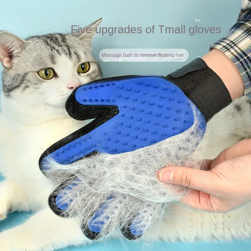 Silicone Pet Grooming Gloves - Gentle Massage, Hair Removal for Cats & Dogs from MotivePets for pet comfort, care and everyday use