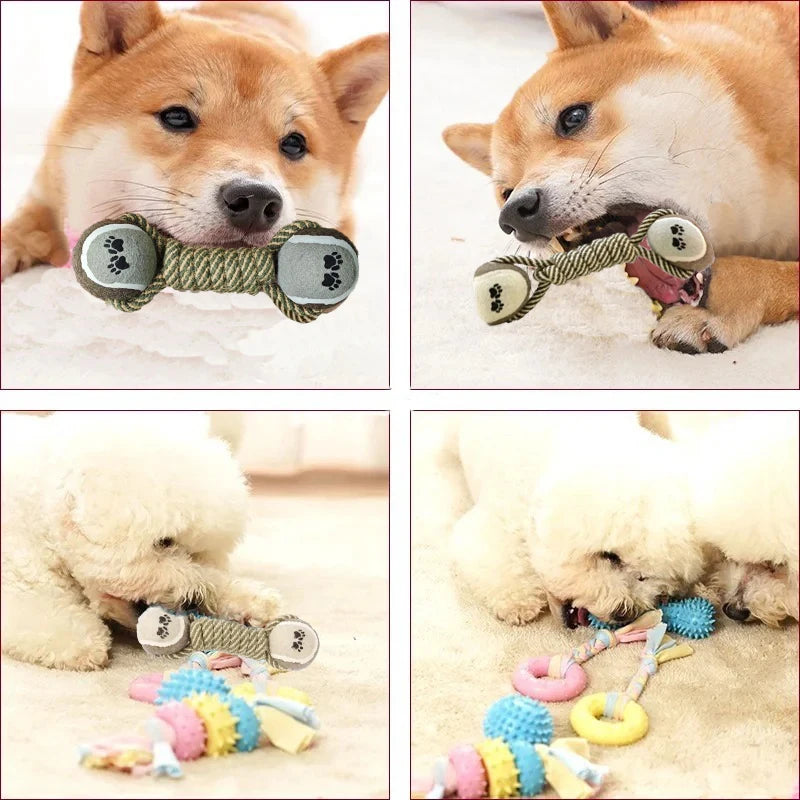 Teeth Cleaning Pet Toy - Durable Linen Chew Rope for Dogs & Cats from MotivePets for pet comfort, care and everyday use