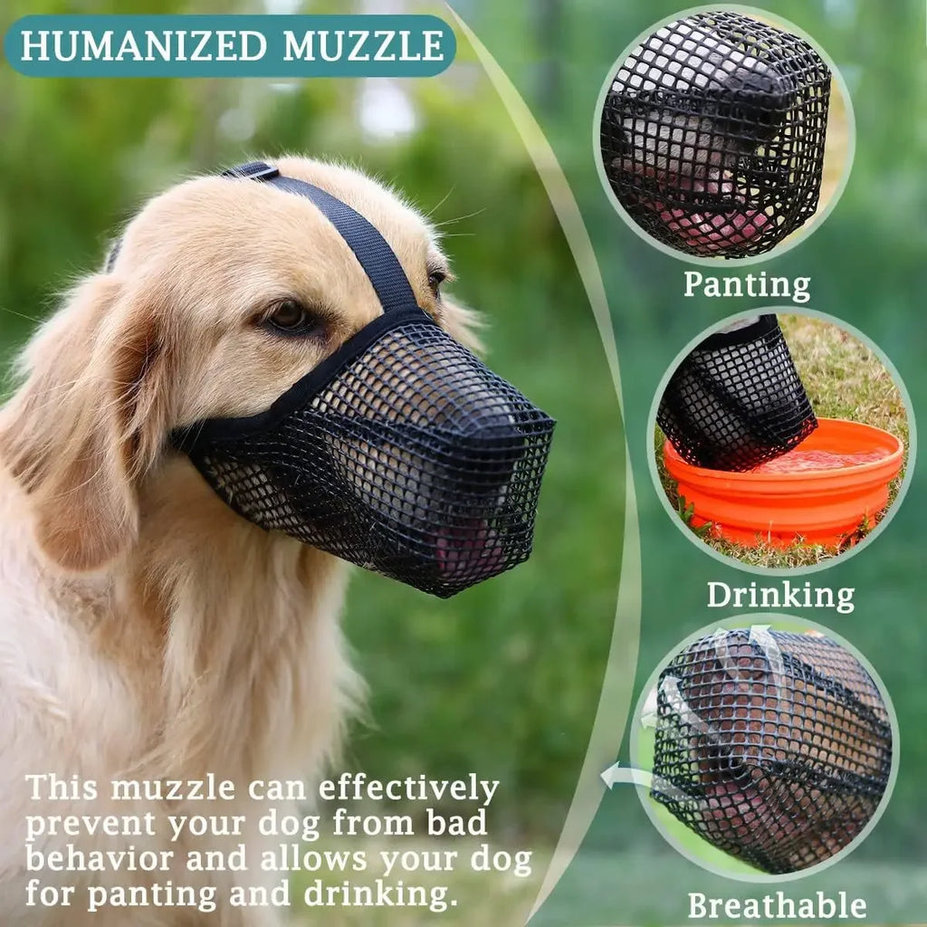 Anti-Lick & Anti-Bite Dog Muzzle - Breathable, Adjustable, Sizes S–L from MotivePets for pet comfort, care and everyday use