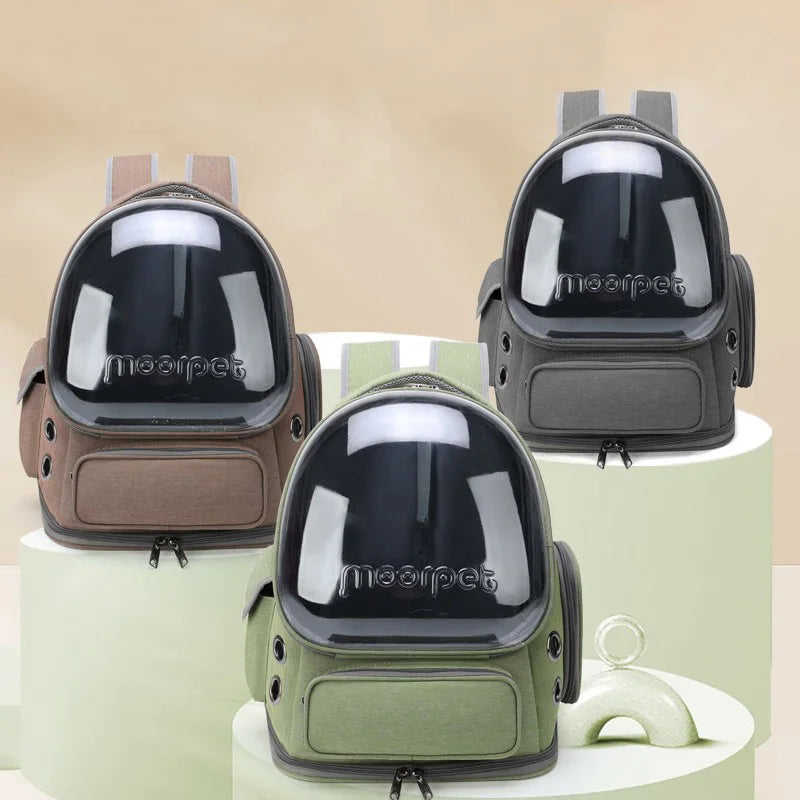 Transparent Pet Carrier Backpack - Breathable Travel Bag for Cats & Small Dogs from MotivePets for pet comfort, care and everyday use