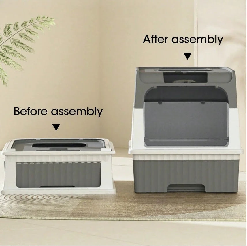 Enclosed Cat Litter Box - XL with Removable Tray & Bag Holder from MotivePets for pet comfort, care and everyday use
