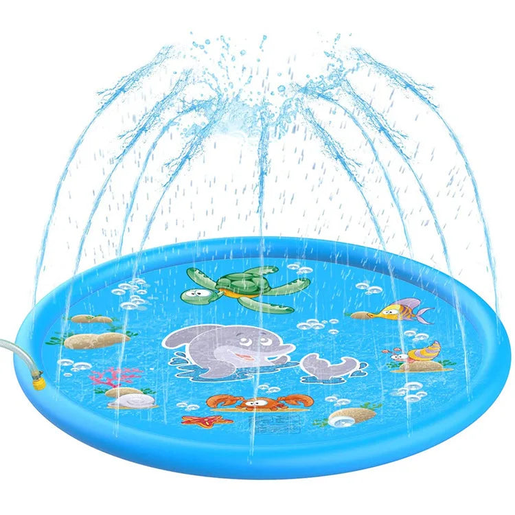 Inflatable Pet Splash Pad & Sprinkler Mat - Outdoor Cooling Pool for Dogs, 3 Sizes from MotivePets for pet comfort, care and everyday use